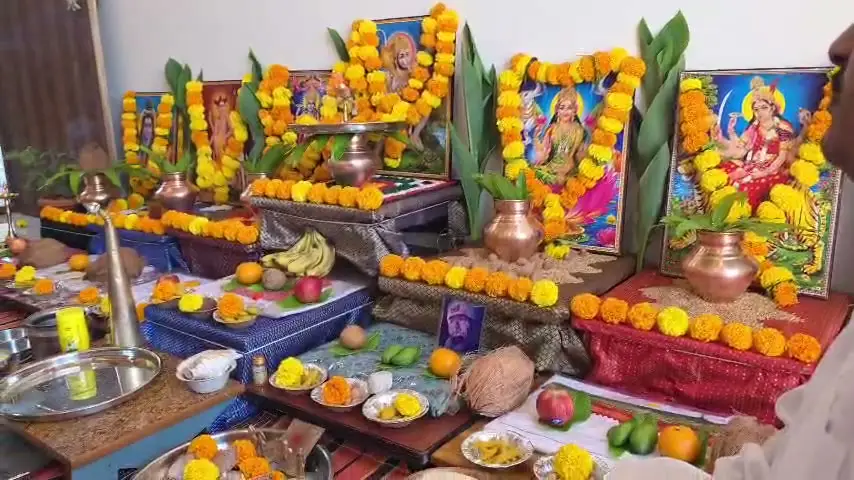 The decorated altar